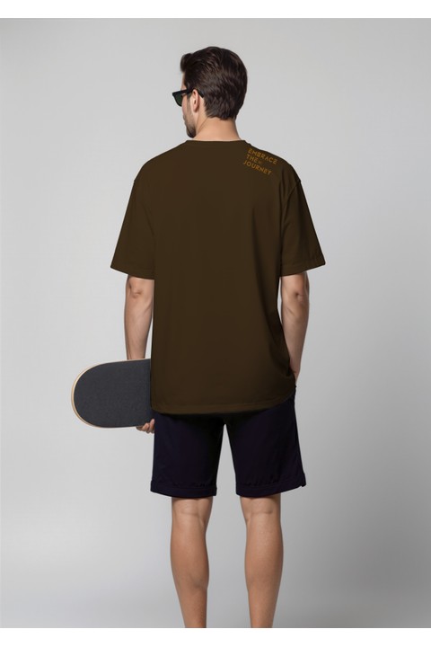 Camiseta Oversized - Marrom