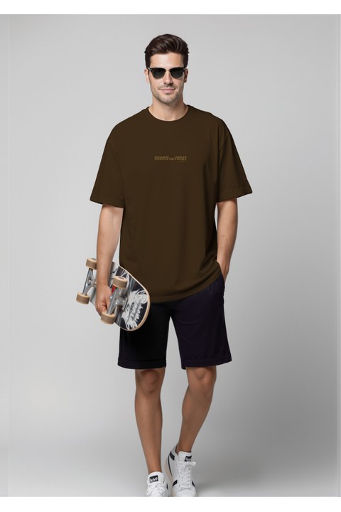 Camiseta Oversized - Marrom