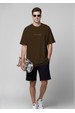 Camiseta Oversized - Marrom