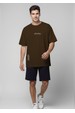 Camiseta Oversized - Marrom