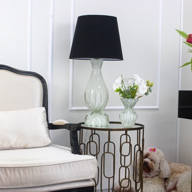 Abajur Murano Pietra Quartzo Perola