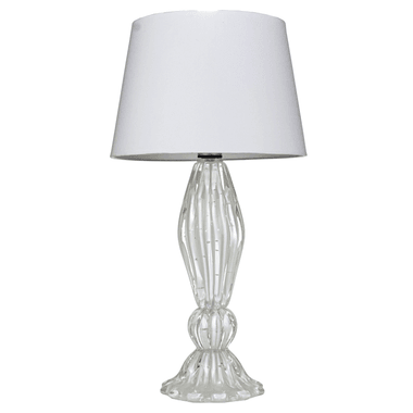 Abajur Murano Bianco Quartzo Perola