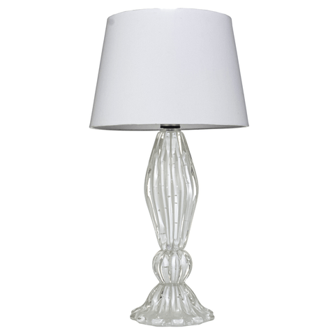 Abajur Murano Bianco Quartzo Perola