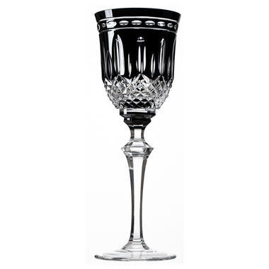 Taça Cristal Lapidado 68 P/Agua Preto Mozart 350ml