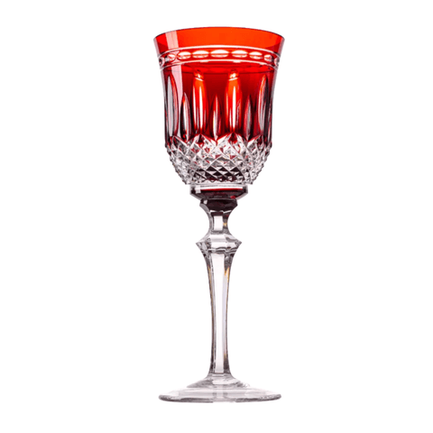 Taça Cristal Lapidado 68 P/Vinho Tinto Vermelho Mozart 300ml