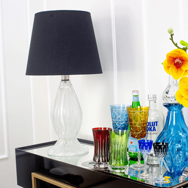 Abajur Murano La Pigna Quartzo Perola