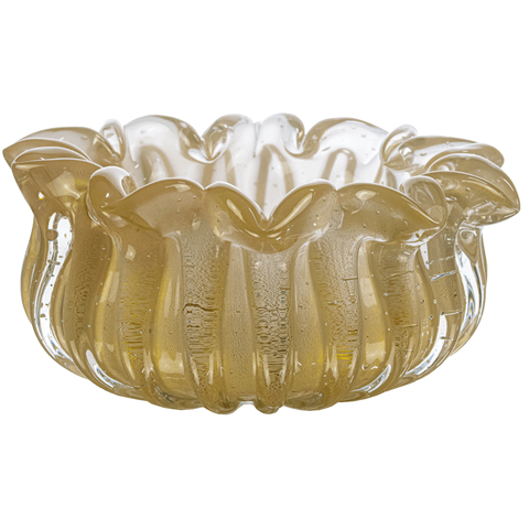 Centro de Mesa Murano Nice Champagne com Ouro 24k