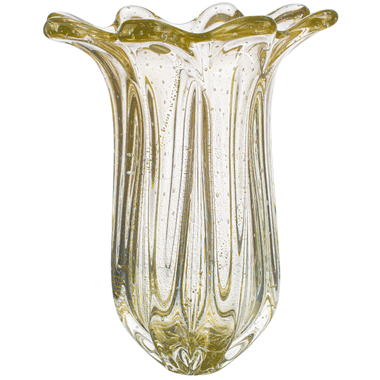 Vaso Murano Everest G Cristal com Ouro 24k