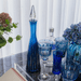 Licoreira de Cristal Lapidada 66 Azul Claro