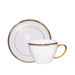 Xicara com Pires de Porcelana P/Chá Versa com Filete em Ouro 24k