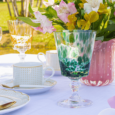 Taça de Cristal P/água For Fun Verde Escuro