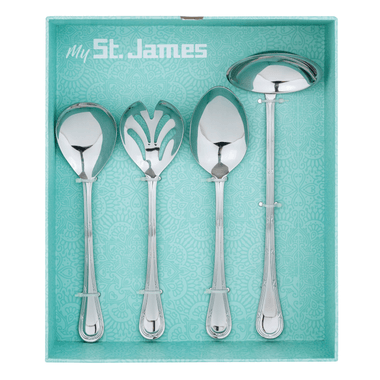 Kit 4 Peças Aço Inox P/Serviço Lace St James