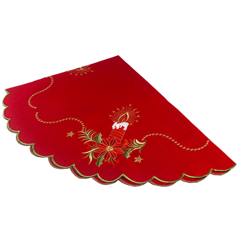 Centro de Mesa Natal Vermelho - 0,85 Cm Redondo