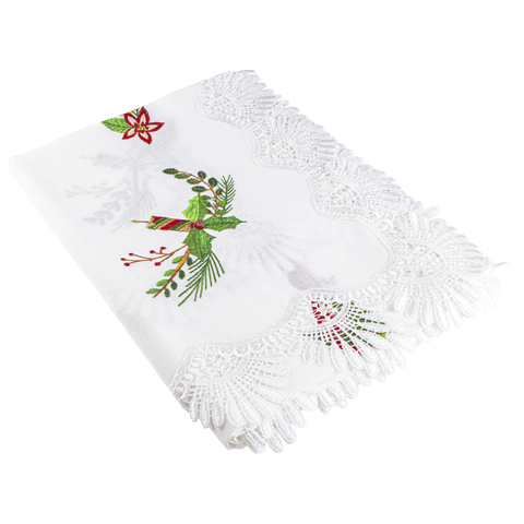 Toalha de Mesa Arranjo de Natal 8 Lugares