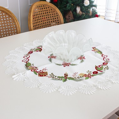 Centro de Mesa Arranjo de Natal - 0,85 Cm Redondo