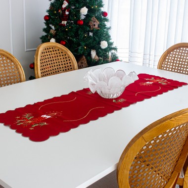 Trilho de Mesa Natal Vermelho - 1,80 Cm