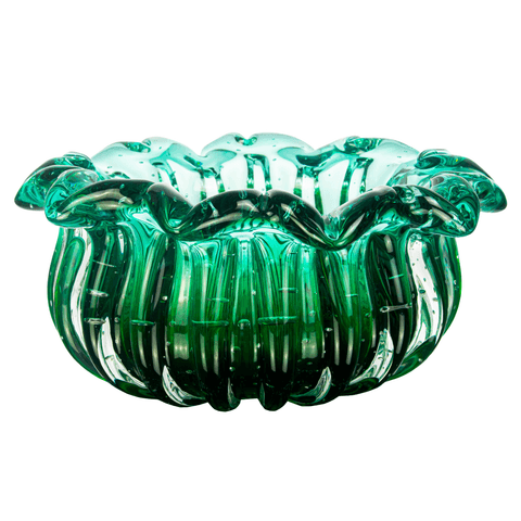 Centro de Mesa Murano Nice Verde Folha