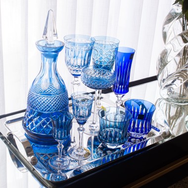 Licoreira Cristal Lapid 78 Azul Claro