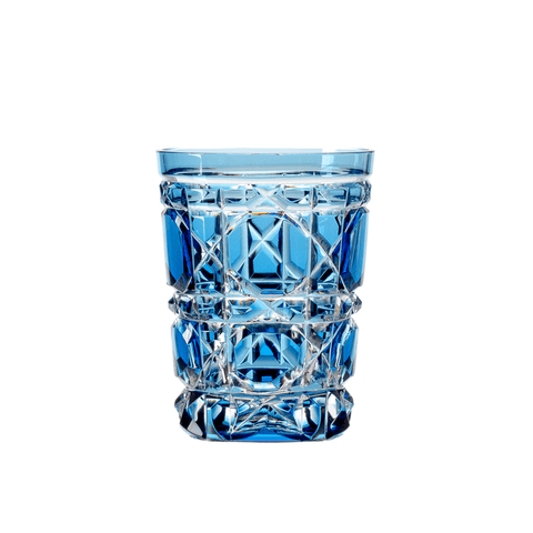 Copo de Cristal Lapidado 95 P/Licor 75ml Azul Claro