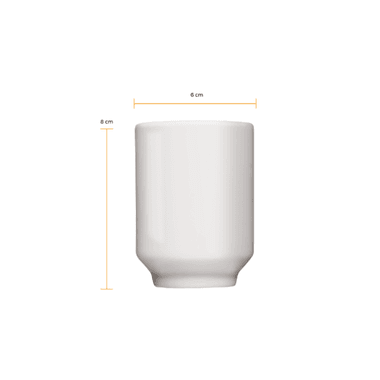 Copo P/Chá de Porcelana Oriental Branco