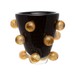 Vaso Murano Cloud Preto com Ouro 24k
