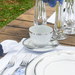 Xicara com Pires de Porcelana P/Chá Versa com Filete em Prata