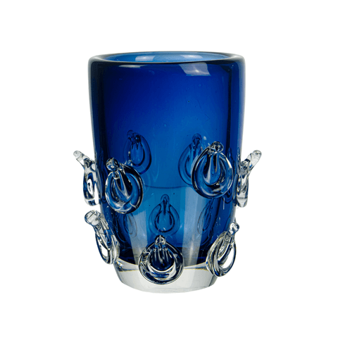 Vaso Murano Meridian Azul Marinho