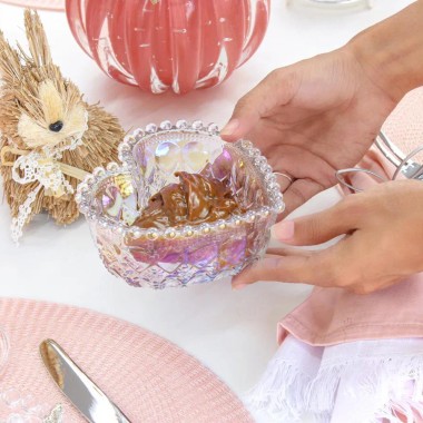 Bowl Vidro Coração Balls Rainbow