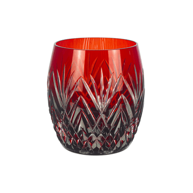 Copo Cristal Lapidado 46 P/Whisky Pineapple Vermelho