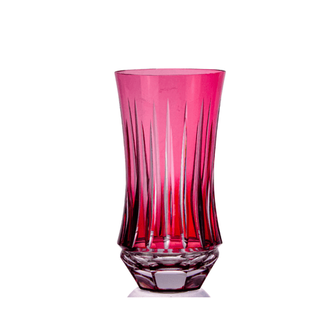 Copo Cristal Lapidado Long Drink Rosa 400ml