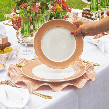 Prato Sobremesa de Porcelana Versa Royal Rose