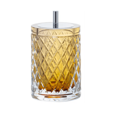 Porta Algodão Murano Lush Ambar e Prata