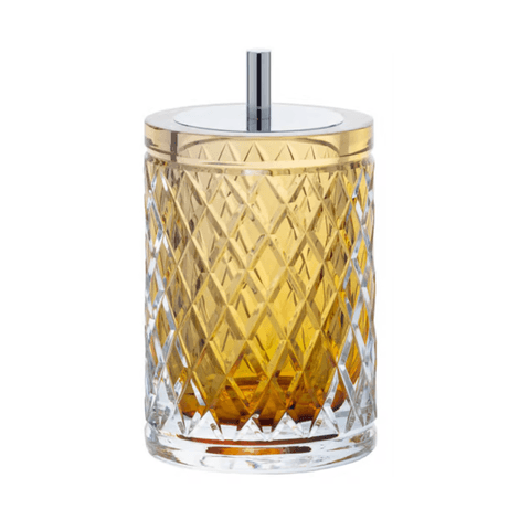 Porta Algodão Murano Lush Ambar e Prata