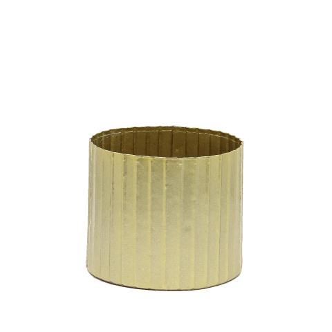 Cachepot em Metal Dourado Pequeno
