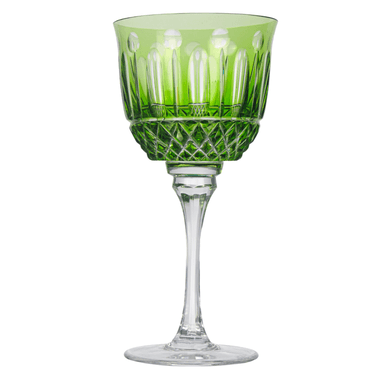 Taça Cristal Lapidado 69 P/água Verde Claro Mozart 400ml