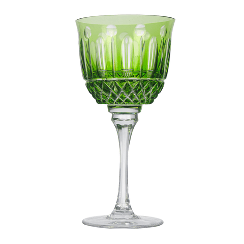 Taça Cristal Lapidado 69 P/Vinho Tinto Verde Claro Mozart 300ml