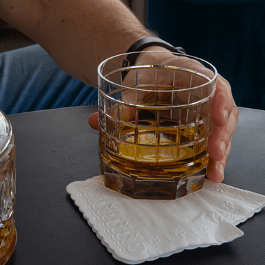 Copo Cristal Lapidado 24 P/Whisky Double Blend Incolor 420ml