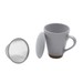 Caneca Cerâmica com Infusor Romance Cinza