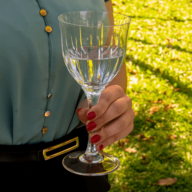 Taça de Cristal Lapidado 66 P/Agua Incolor