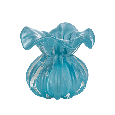 Vaso Murano Leida Azul Bebe