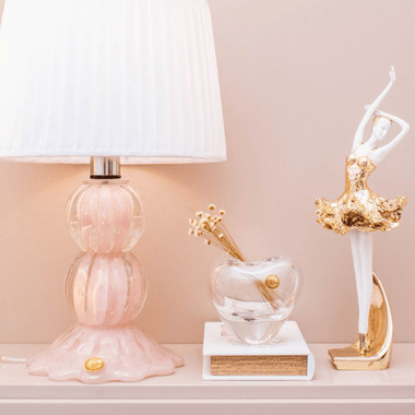 Abajur Murano Siena Jade Rosa