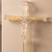 Crucifixo  Murano Cristal com Ouro 24k