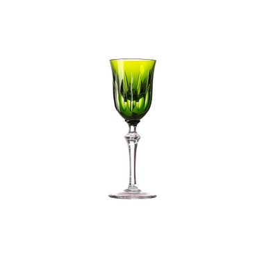 Taça Cristal Lapidado 66 Serenata Licor 110ml Verde Claro