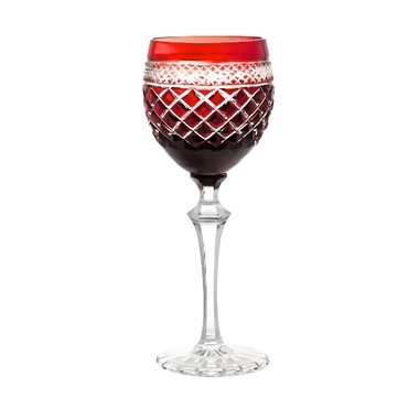 Taça Cristal Lapidado 79 P/ Vinho Tinto Vermelho 380ml
