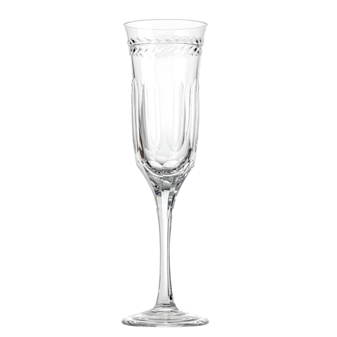 Taça Cristal Lapidado 17 P/Champagne Incolor Mozart 190ml