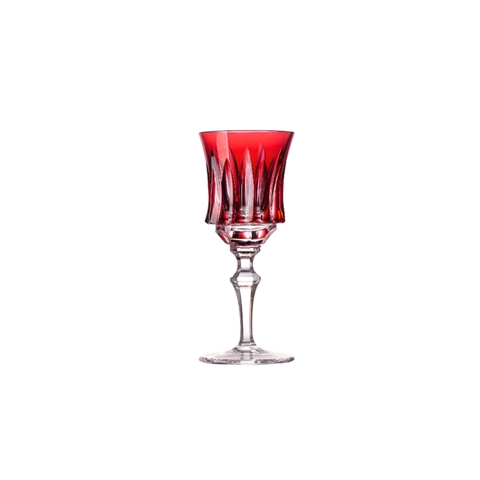 Taça Cristal Lapidado 66 Licor Vermelho 80ml