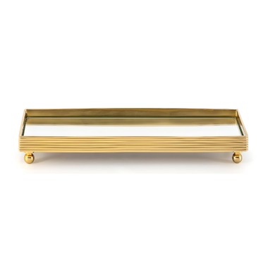 Bandeja de Ouro 24k Retangular Galeria Listrada
