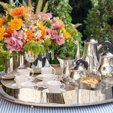 Leiteira de Prata C/Alca de Madeira e Cordão Croise St James