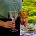 Taça de Cristal Lapidado 66 P/Agua Amarelo