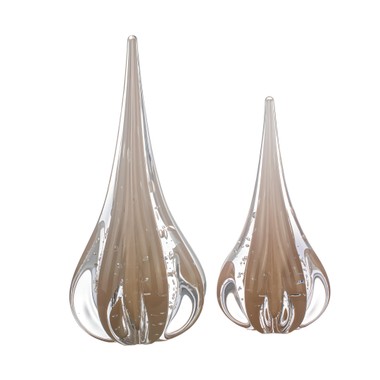 Kit 2 Gotas de Murano Fenix P e M Champagne